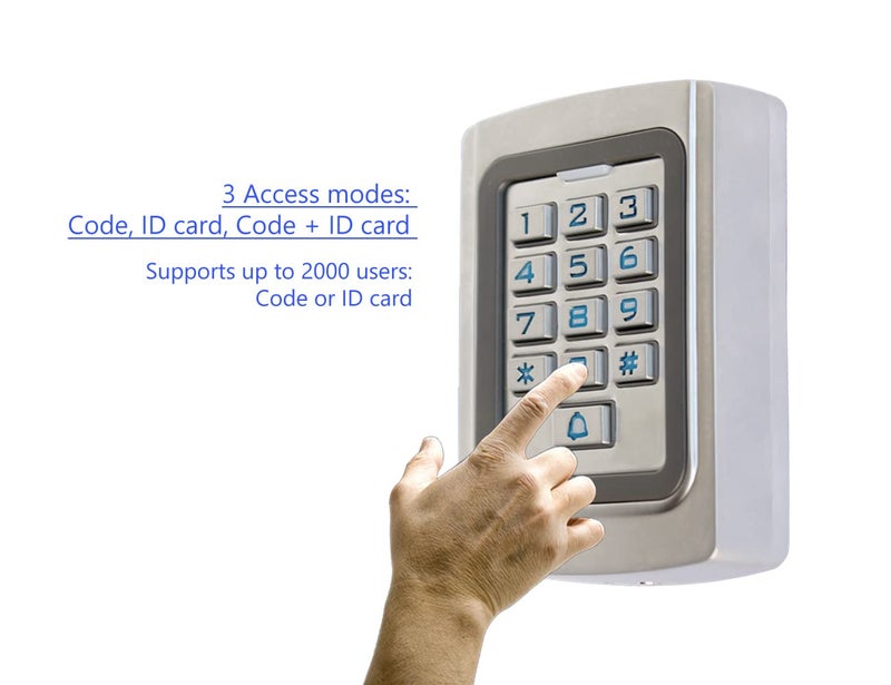 Supreform IP68 Waterproof Universal 12V 24VDC Metal Case Digital Wired Keypad for Garage Door, Gate Opener and Access Control Systems - Image 3